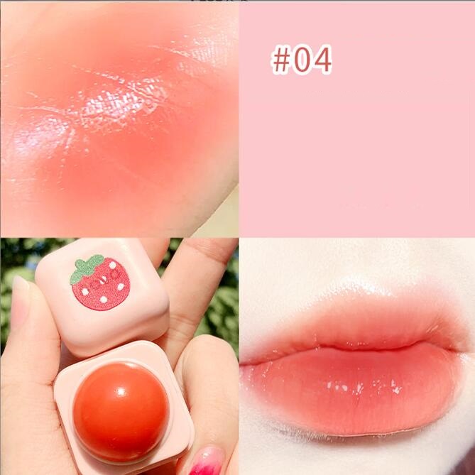 Strawberry Snow Pear Cherry Moisturizer Läppbalsam Sweet Taste Läppbalsam Färgskiftande läppstift Läppglans Winter Lip Stain