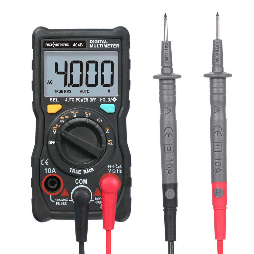 RichMeters Multimeter RM113D Multimetro Tester Digital 6000 Räknar Auto Ranging AC/DC Spänningsmätning