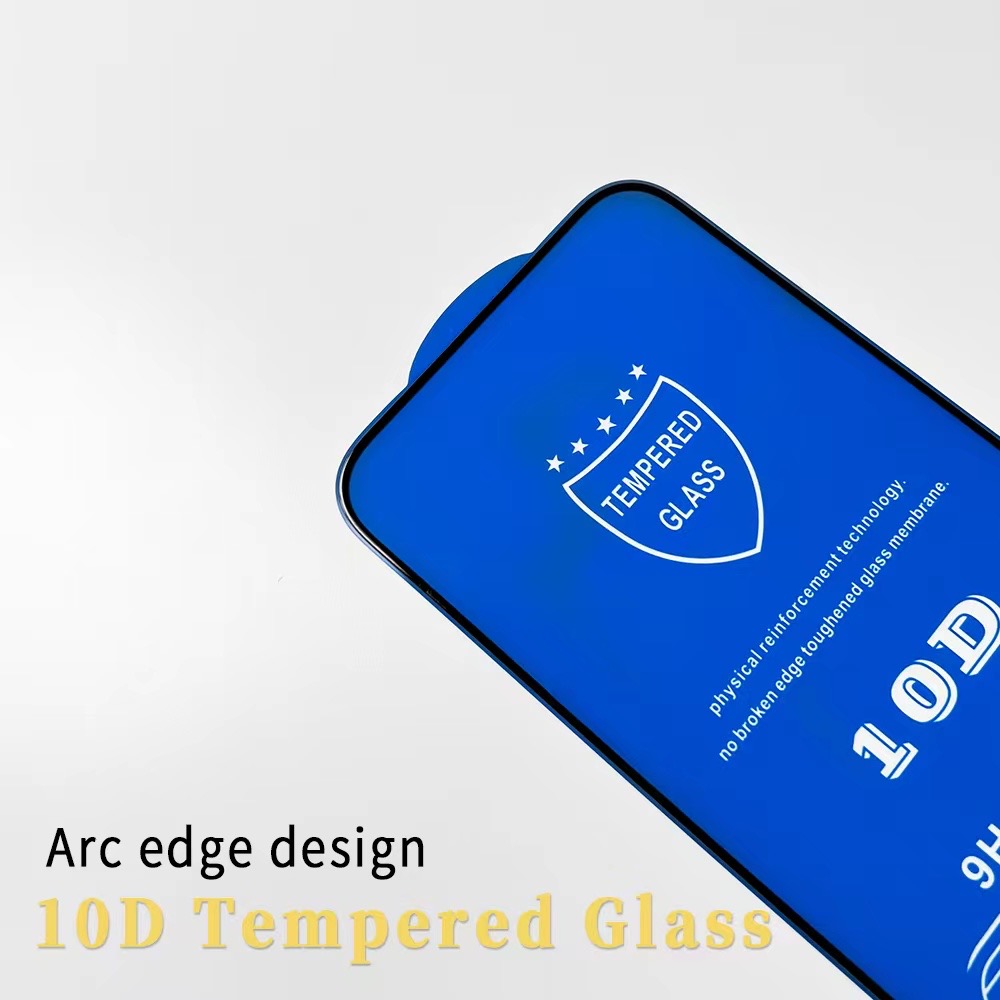 10D BLUE GLASS PROTECTOR For iphone 14 14pro samsung A51 HUAWEI promax phone screenprotector High Clear with Packing fingerprint tempered screenguard for apple HTC