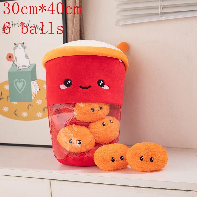 Kawaii Animal Balls Pudding Candy Pearl Milk Herba/Goji Berry Smoothie/Cat Paw Bag Posolow Pluszowana mini lalka z drzemki Plushie