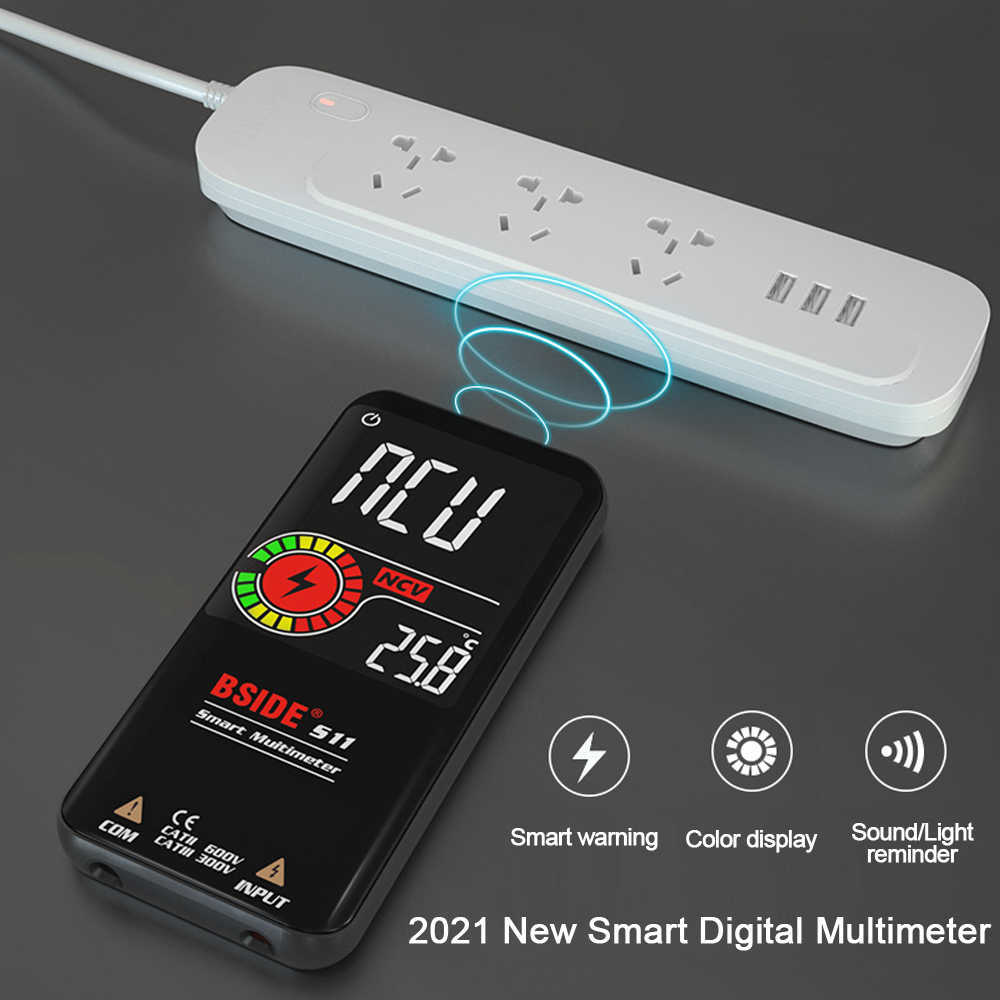 BSIDE S10 / S11 Digital Smart Multimeter Farb-LCD-Display 9999 DC AC Spannung Kondensator Ohm Diode NCV Hz Tester DMM