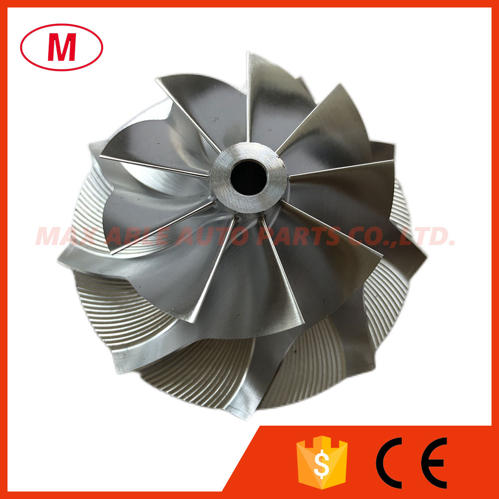 TD04 42.00/60.00mm High Performance Turbocharger Turbo Billet Compressor Wheel/Aluminum 2618/Milling wheel 9/0 blades Reverse for Cartridge/CHRA/Core