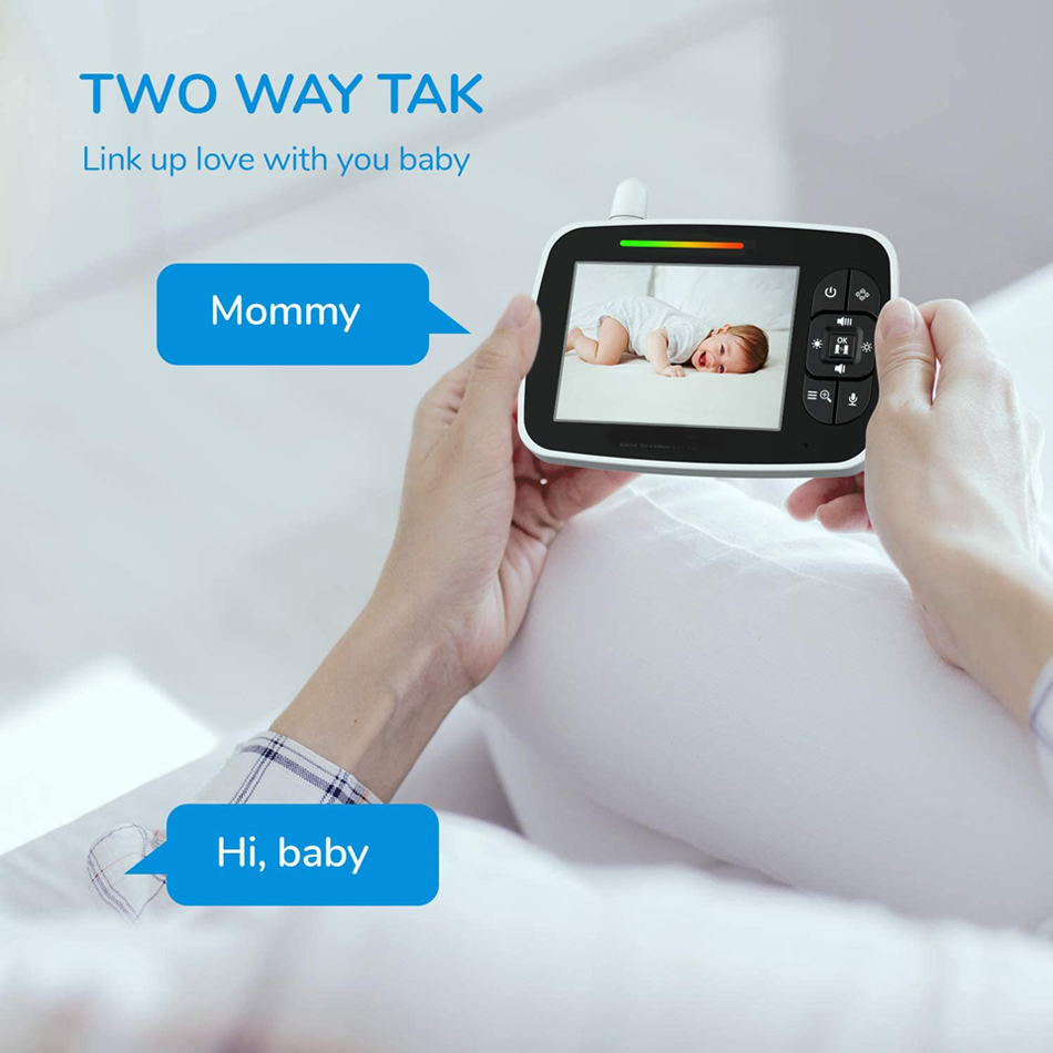 3,5 Zoll 1080P Babyphone Zwei-Wege-Audio-Video Nanny Home Security Kamera Babyphone Kameras Nachtsicht Temperaturüberwachung