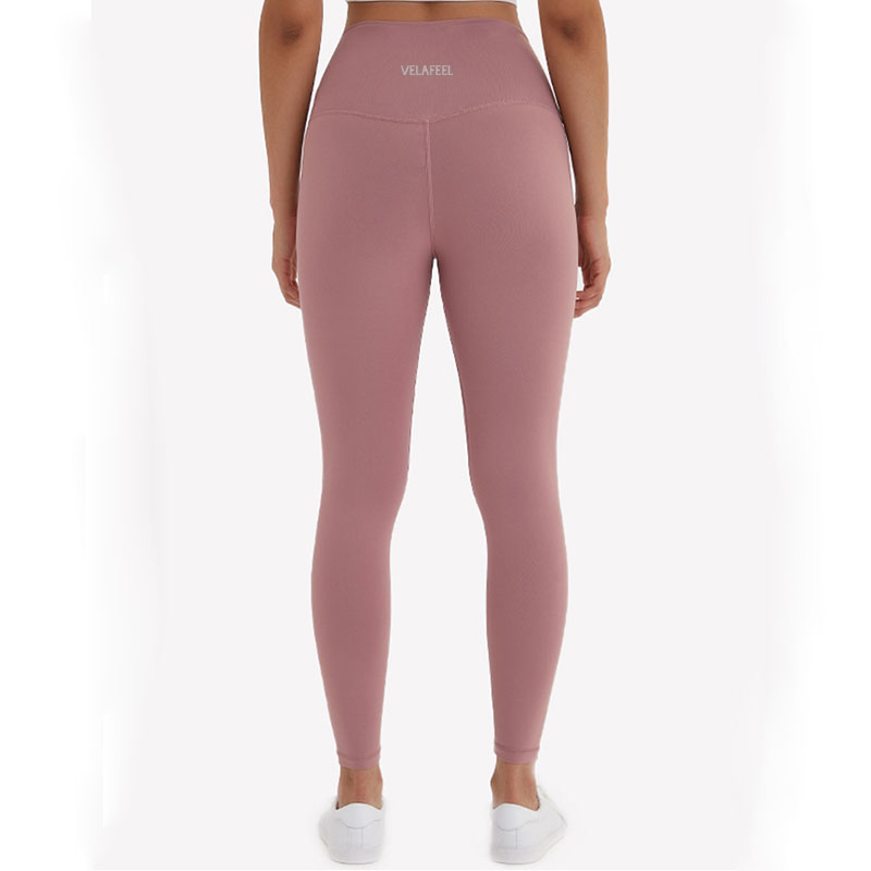 Solid Color Women Yoga Pants Yoga Outfits High midje Sport Gym Wear Leging Elastic Fitness Lady ￶vergripande full tights tr￤ningsport Leggings Velafeel