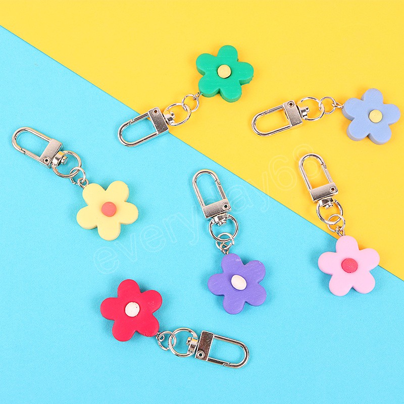 Fashion Flower Keychain Chain Key Key Chain Girl Girl fofo Earvento de Keyring Capa Backpack Acessórios de ornamentos de mochila