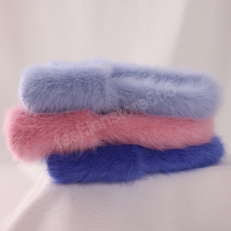 Bonnet d'hiver en fourrure de lapin pour femme, Bonnet moelleux tricoté, à la mode, chaud, en peluche, crâne, femme et fille, en polaire épaisse