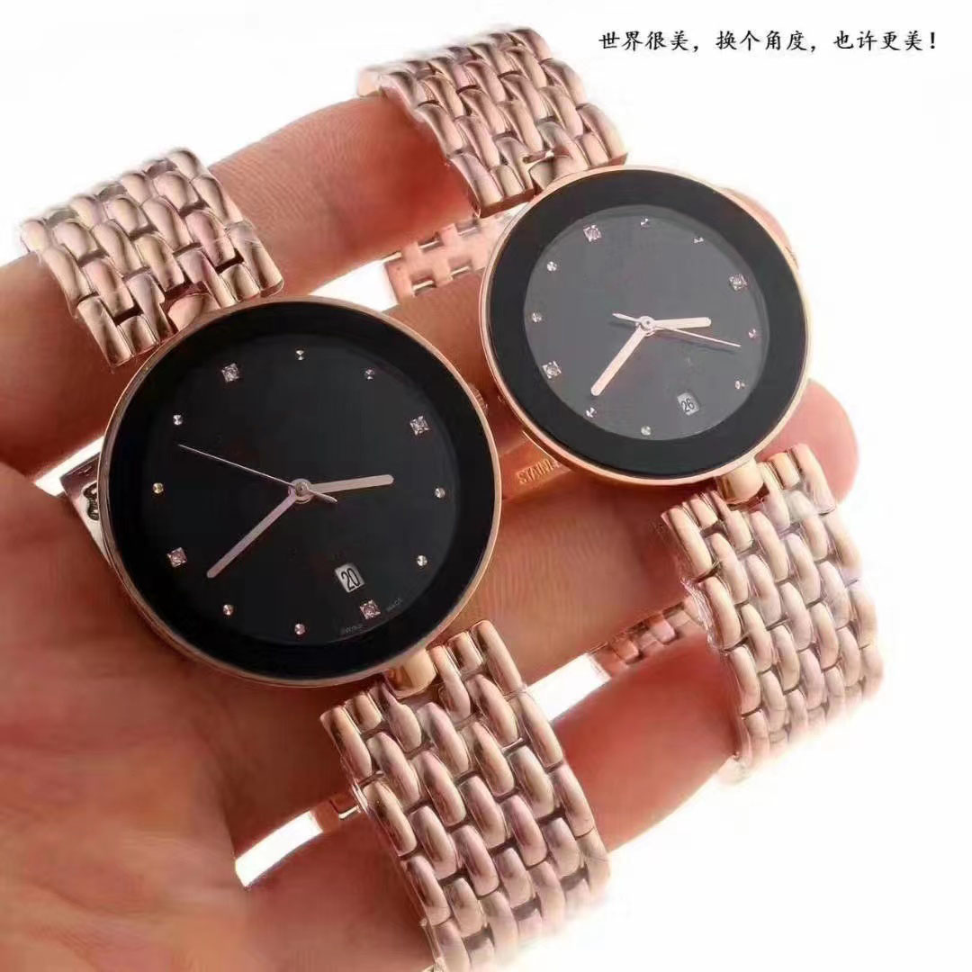 Montres-bracelets hommes marque femmes montres joker dames montres-bracelets amoureux classique en acier inoxydable mouvement à quartz japonais couple wa239r