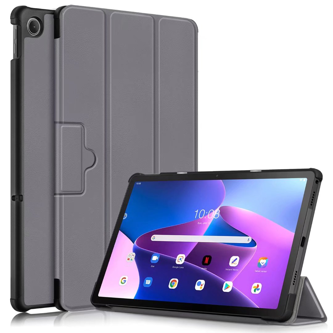 Leather Cases For Lenovo Tab M10 Plus 3rd Gen TB-125F TB-128F 10.6" Case Smart Slim Protective Fold Cover Tablet Auto Sleep Wake Function