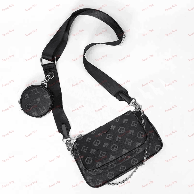 Set Chain Lady Handbag Old Flower Crossbody Bag Luxury Handset Bags Designer Small Circular Wallet Pendant Money Bag