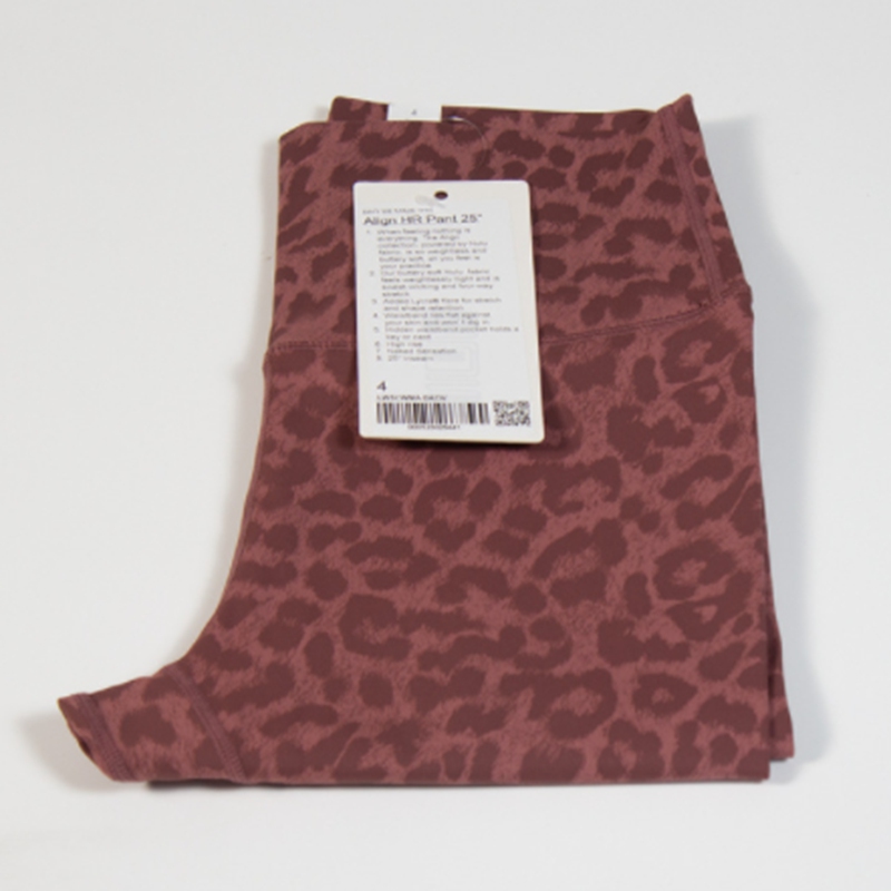 Lululemens Leggings de Yoga de Cintura Alta Leopardo Camuflagem Impressão Fitness Mulheres Calças Esportivas Apertadas Ginásio Atlético High-Rise Align Amanteigado Macio Lu-01 902