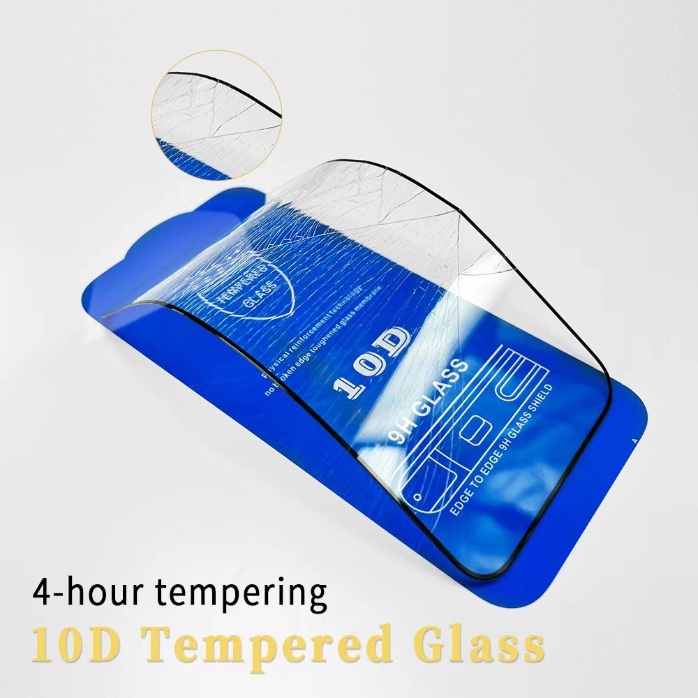 10D Blue Glass Protector para iPhone 14 14Pro Samsung A51 Huawei PROMAX Phone ScreenProtector High Clear com estampamento digital de embalagem Treno de impressão para Apple HTC