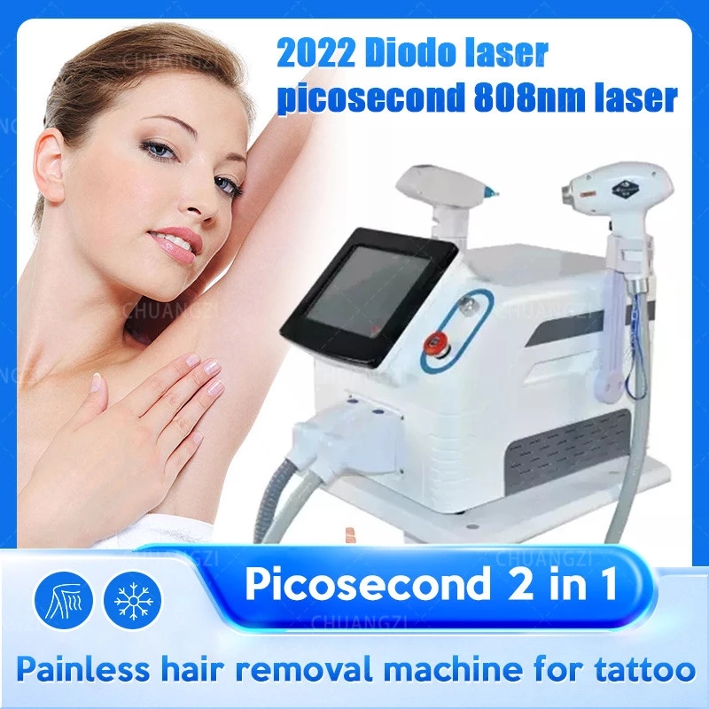 Beauty Items 2 in 1 New Multifunctional Laser Hair Removal-Portable Tattoo Laser Removal Diode Laser-Machine