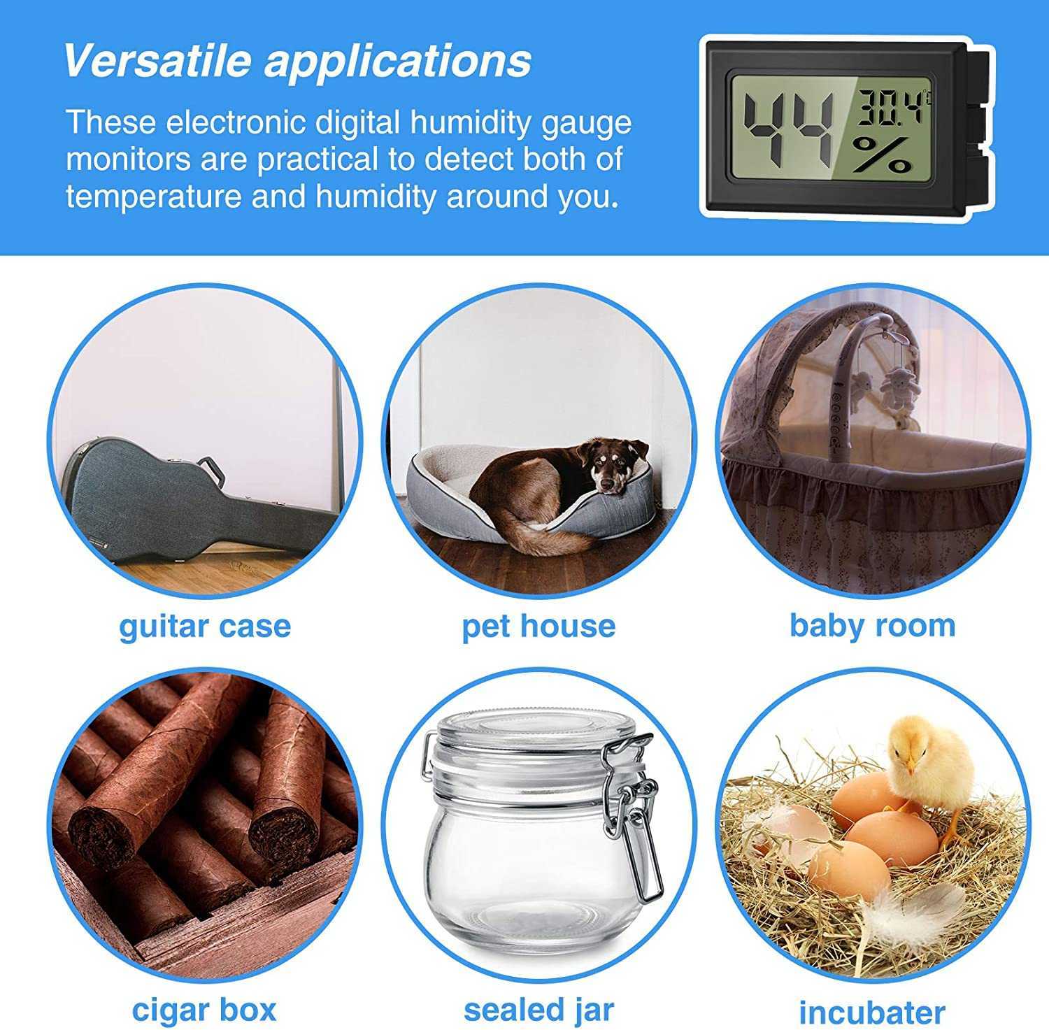 Mini LCD thermomètre numérique hygromètre température intérieur pratique capteur humidité mètre jauge Instruments câble