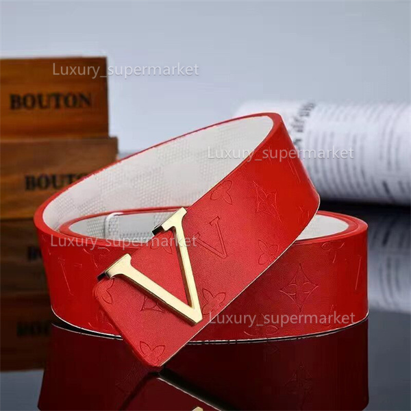 Fivela de moda Largura de cinto de couro genuíno 4c0mm 20 estilos altamente qualidade com designer de caixa homens mulheres cinturões AAA20881302Z