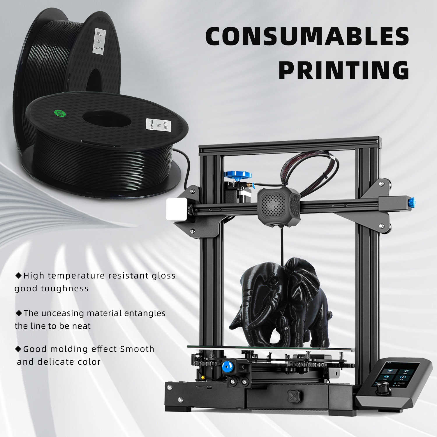 3D-printer PLA-filament 175 mm 1 kg spoel Hoge kwaliteit print FDM meerdere kleuren5850160