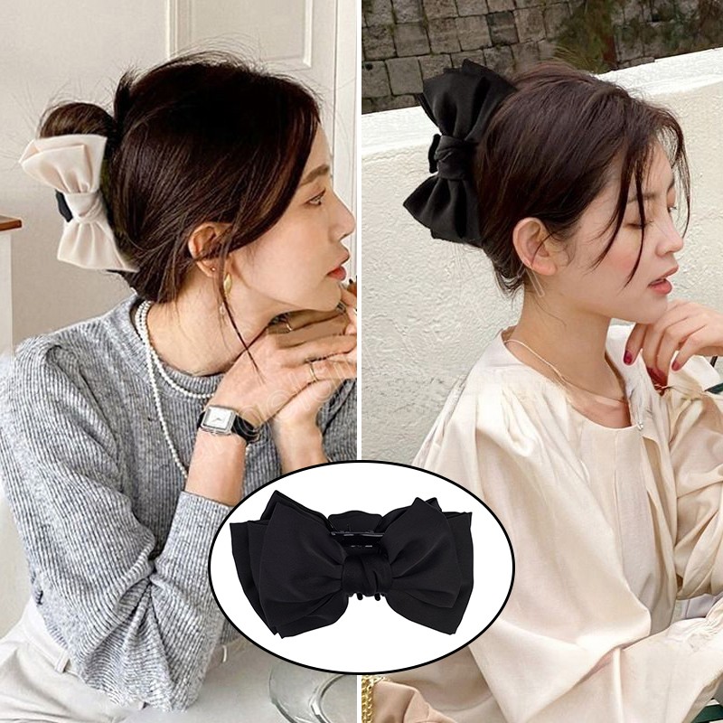 Ribbon Bow Pearl Hair Claw Clips Fashion Cute Hair Clip for Women Grils Hairpins Clamps Crab Barrettes Hair Accessories Gifts2484193