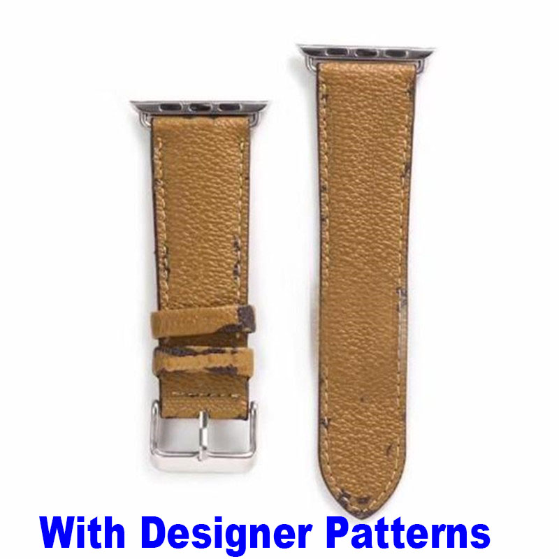 Top Designer Luxury L Flower Straps Gift Watchbands for Apple Watch Band 42mm 38mm 40mm 44mm 45mm iwatch 8 7 6 5 4 bands Leather Bracelet Fashion Wristband Print Stripes