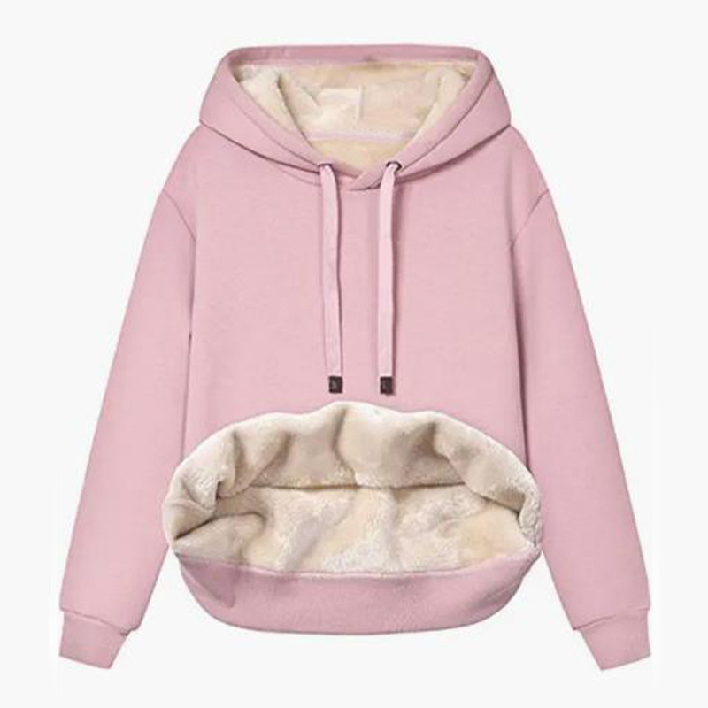 Winter Hoodies voor dames sweatshirts pullover zipper Cardigan Sherpa Fleece warm zwaargewicht pluche sweatshirt