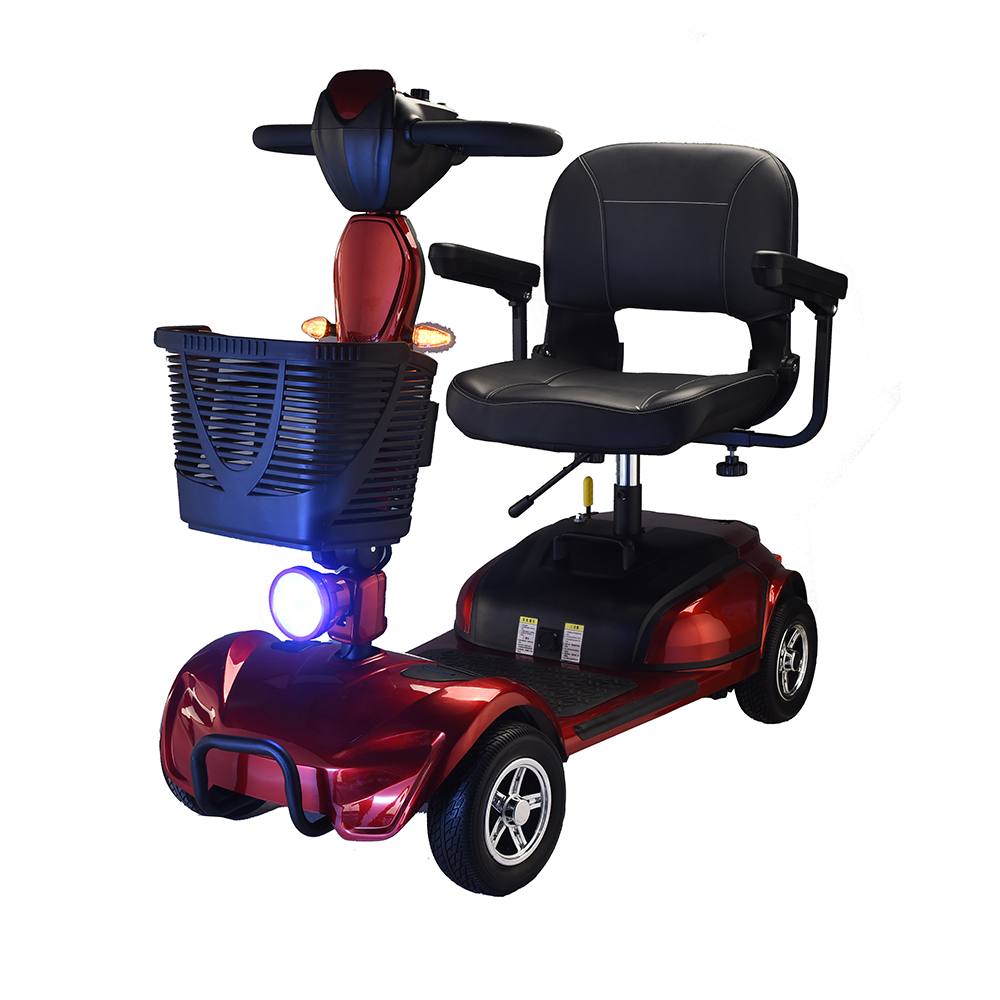 Adult Electric Scooter 300W Motor 24V12AH Removable Lead Acid Battery Max Speed 8KM/H Load 190KG Four-Wheel Electric Motorcycle US Inventory
