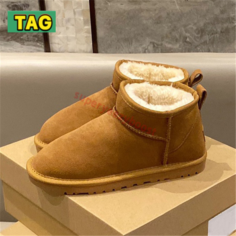 Fashion Australia Classic ultra mini platform boots Tazz Suede slipper women snow boot designer slippers chestnut Charcoal brown Sheepskin Shearling booties