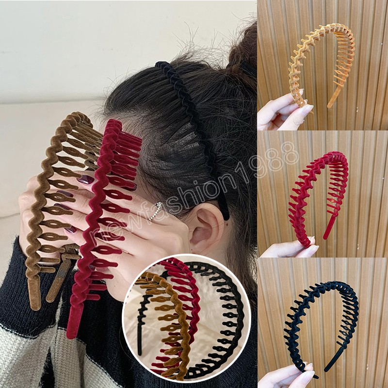 Fashion Wave Resin All-match Scrub Wavy Hair Band Headband for Women Girl Hair Accessories Headwear