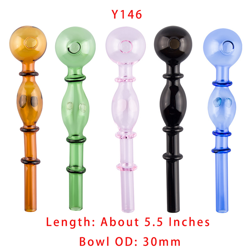 YDZH007 Smoking Pipe About 5.5/6.88/7.87 Inches Oil Burners Sharp Dab Rig Glass Pipes Fit Your Palm