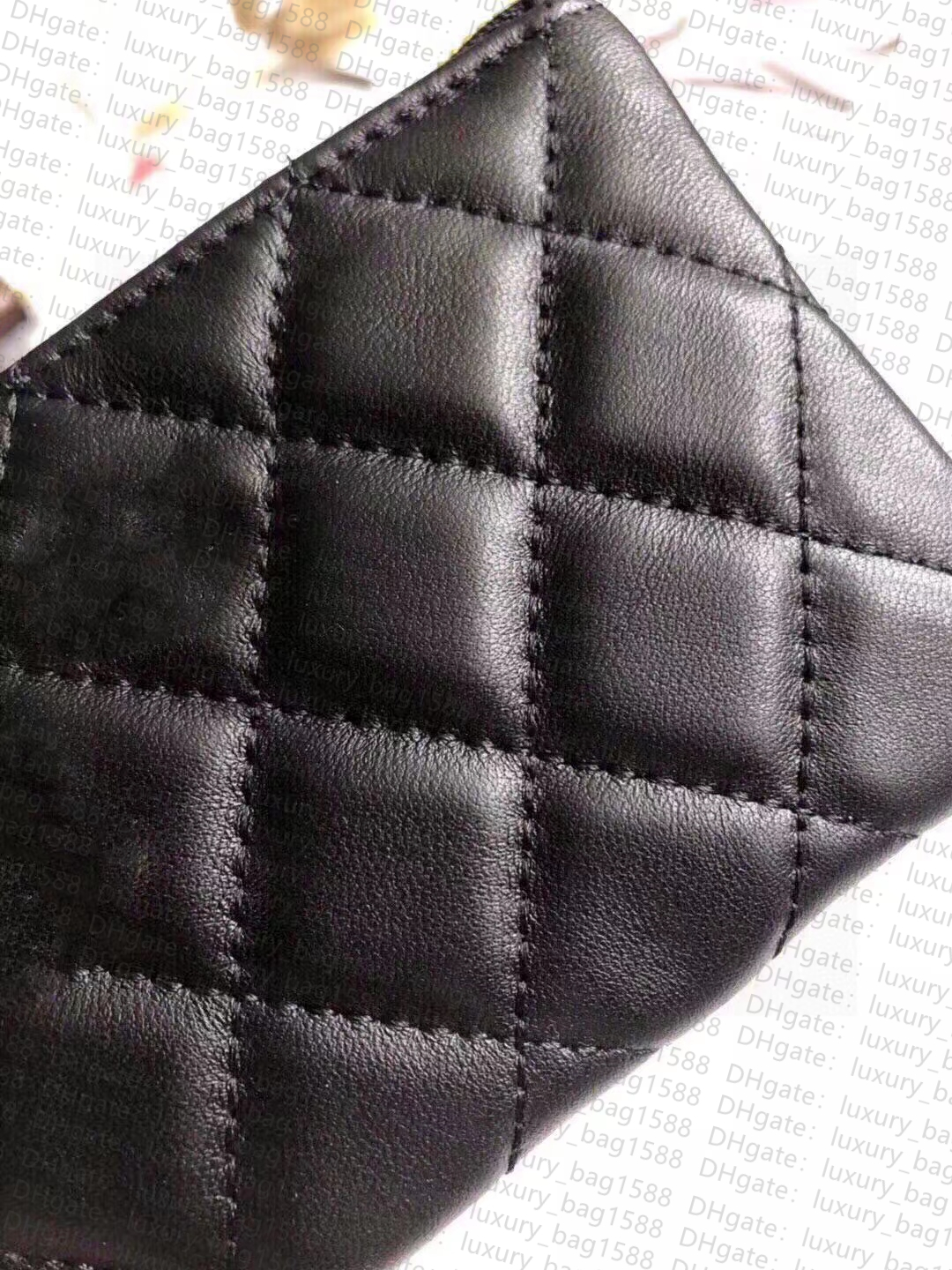 10a Top Grade Sheepskin Women Change Bag Diamond Plaid Zipper grote capaciteit portemonnee CF1112 Metalen bal logo modeontwerper opbergzak