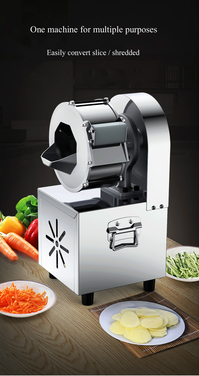 Industrial Electric Vegetable Cutter Potato Onion Slicer Green Pepper Pineapple Strawberry Dicing Machine