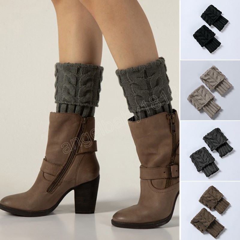 Winter Warme Lange Socken Hohe Knie Gestrickte Socken Beinlinge Für Frauen Häkeln Mode Gamaschen Boot Manschetten