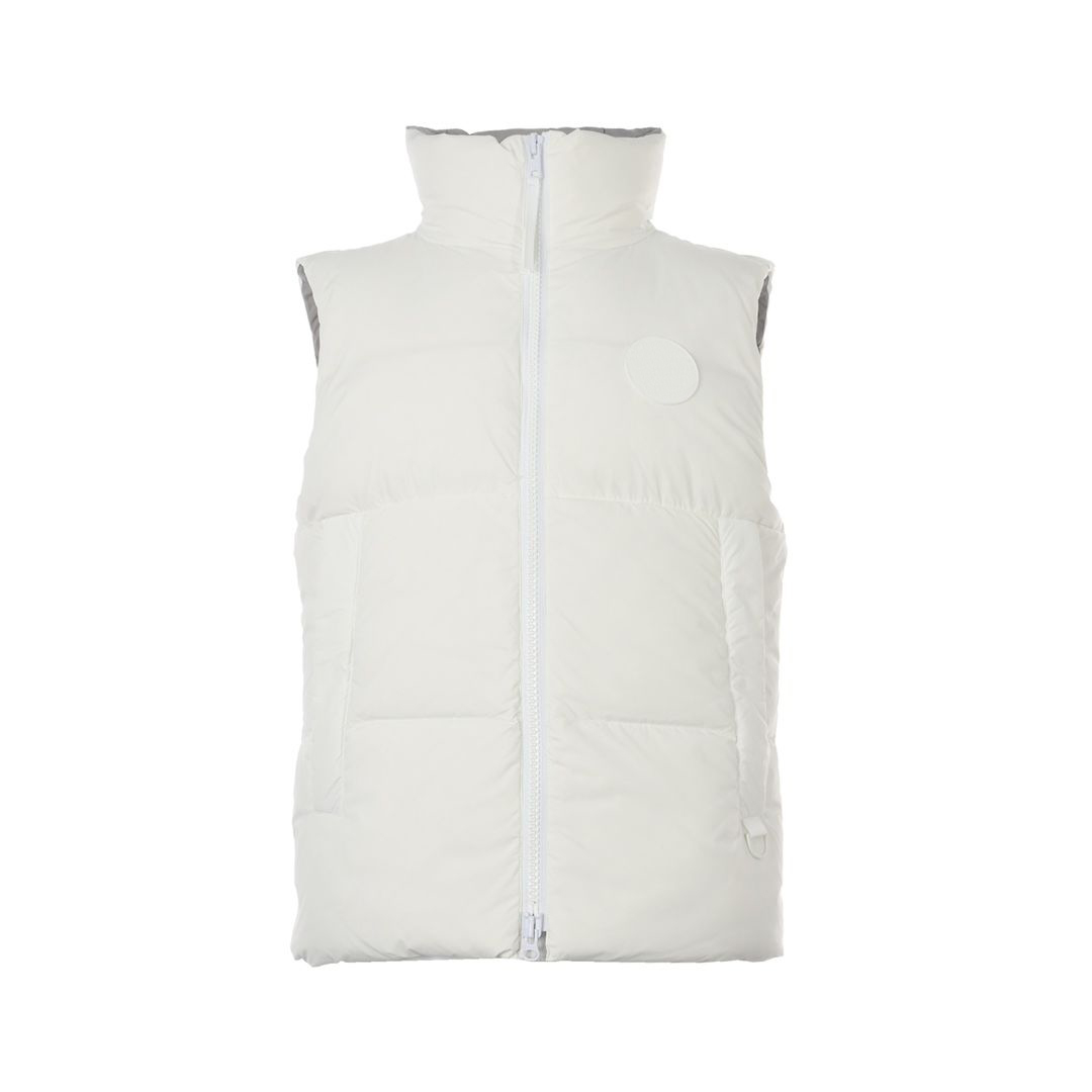 Nuovo giubbotto in piumino d'oca serie capsula etichetta bianca piumino autunno e inverno gilet senza maniche