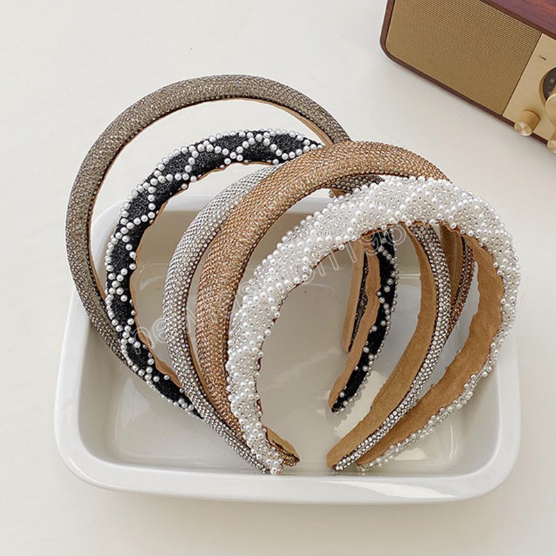 Autumn Winter Fashion Knitting Hairband Elastic Women Plaid Headband Wide Hair Hoop Bands Bow Thicken Headdress Hair Accessories