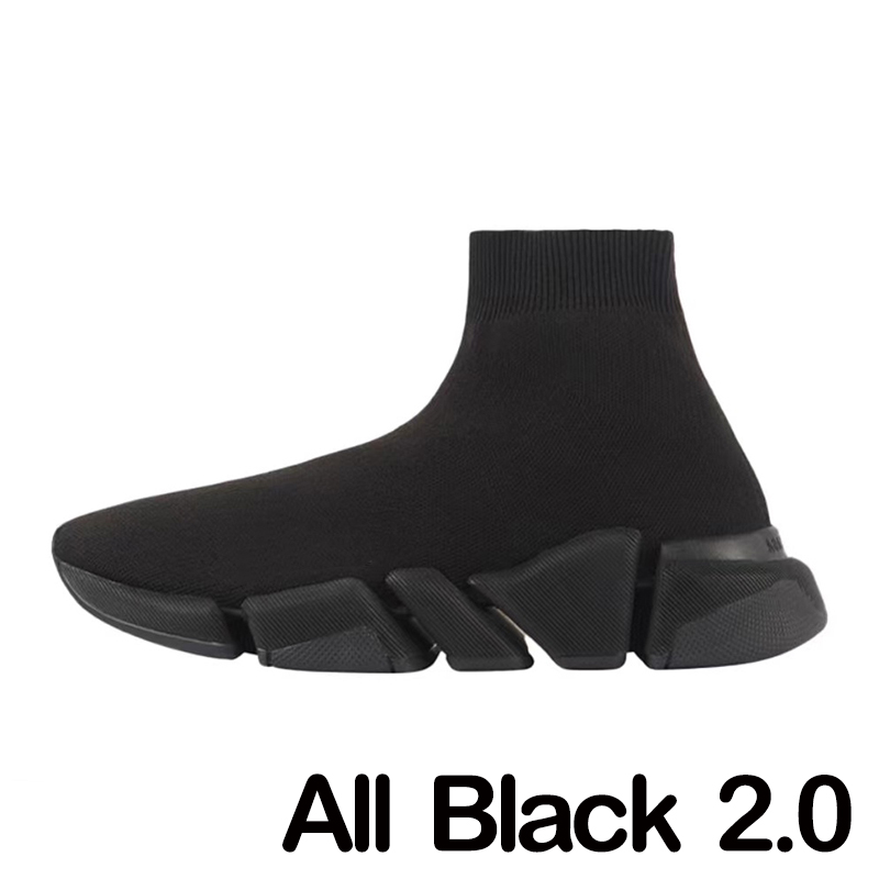 Designer de Paris Sapatos de meia casual Comfort Sole Breathable Mulheres Plataforma Hommes Mesh Trainer preto glitter tricotado tênis triplo andando eur 36-47