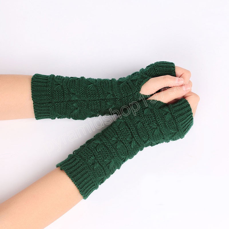 Fingerless Mittens Female Anime Gloves Women Knitted Gloves Arm Winter Warmers Japanese Goth Ankle Wrist Sleeves Harajuku Y2k