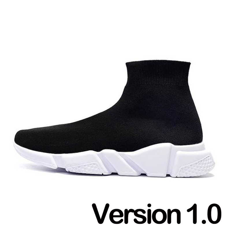 Paris Designer Casual Sock Buty komfortowe oddychanie mężczyzn Platforma Platforma Hommes Trainer Czarny brokatowy dzianinowy trampowiec spacery 36-47 EUR