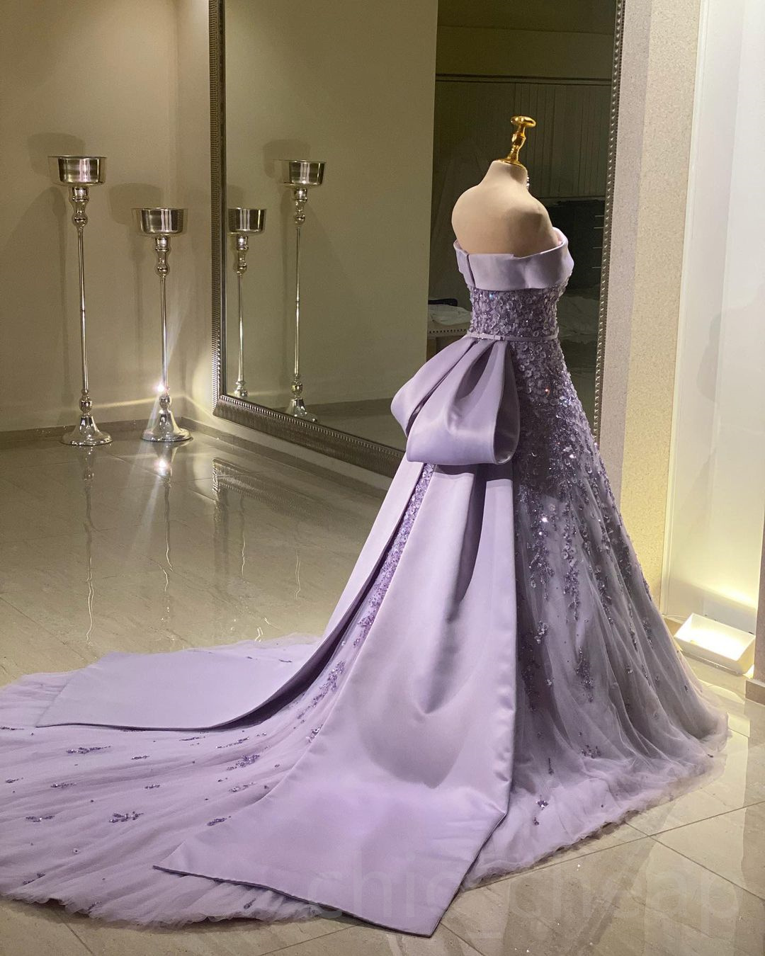 2023 Arabic Aso Ebi Lilac Luxurious Prom Dresses Lace Beaded A-line Evening Formal Party Second Reception Birthday Engagement Gowns Dress ZJ354