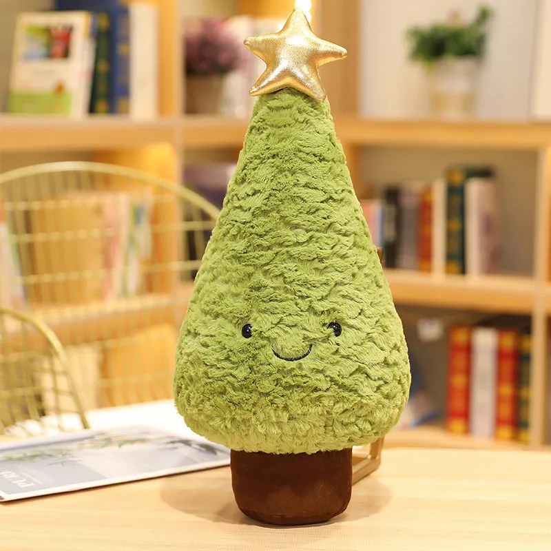 New Christmas Tree Throwing Pillow Decoration Plush Toy Elk Dolls Christmas Atmosphere Deco Props Doll Gift 35inch 90cm