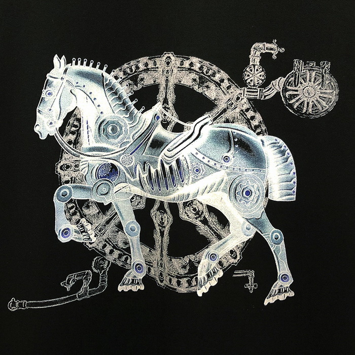 Nouveau Design D'été Hommes Femmes 3D Imprimé Gear Horse Classique Lâche Manches Courtes T-Shirts Hommes T-shirts Vêtements Rue Mode Étudiants Coton Couples Hauts T-shirts