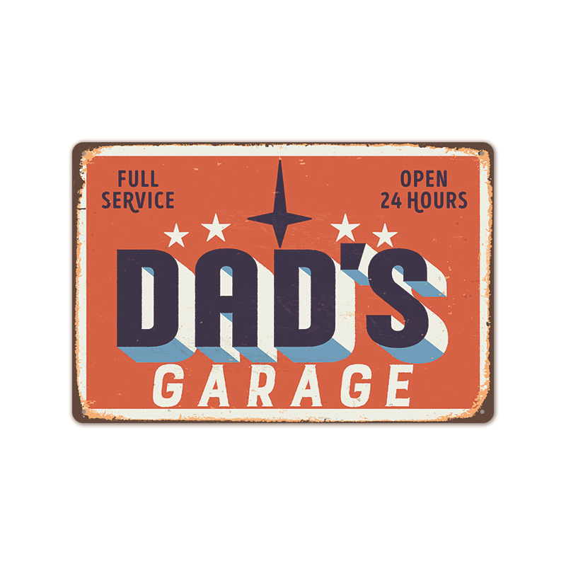 Grappig ontworpen mijn garageregels waarschuwing vintage tin bord metalen plaat pas op muurdecoratie voor vaders garage gereedschap gevaar man grotwanden decor maat 20x30cm w01