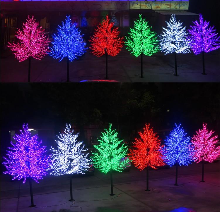 LED Artificiale Cherry Blossom Tree Light Luce natalizia 2304 pezzi Lampadine LED 3 m Altezza 110/220 V CA Antipioggia Uso esterno