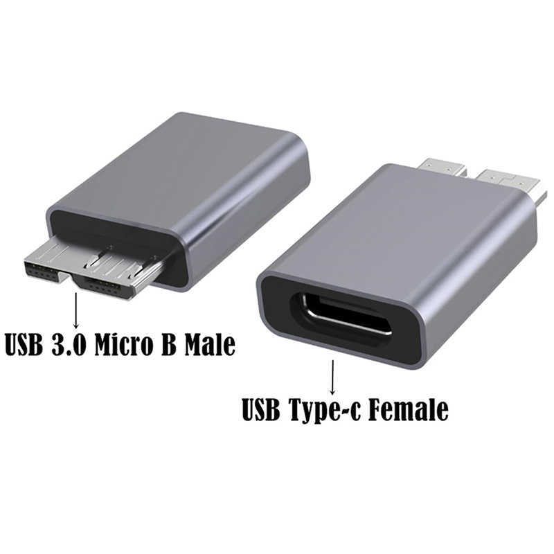 OTG Micro B USB 3.0 محول نقل بيانات النقل AdaptAdor النوع C أنثى إلى Micro B Male HDD SSD SATA محول لقرص القرص الصلب