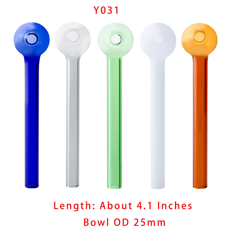 YDZH003 OD 30mm/25mm Kase Sigara Boru Yaklaşık 4.1/5.5 İnç Renkli Calabash Kafatası Çilek Tarzı Yağ Brülörleri Dab Rig Cam Borular Pürüzsüz Hava Akımı 20 Model