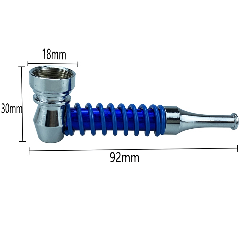 F￤rgglada metalllegeringsr￶r Spring Reting Filter Silver Screen Tube Portable Avtagbar ￶rt Tobaksk￥lh￥llare Innovativ design Handpipe DHL