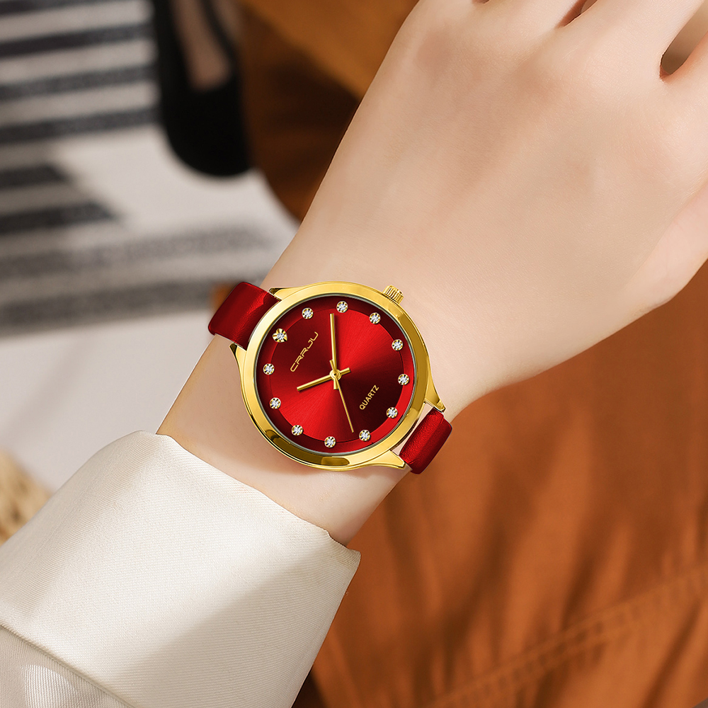 Crrjustrass Rose Dial Dialing Watches Stainless Steel مع ساعة كوارتز جديدة للنساء.