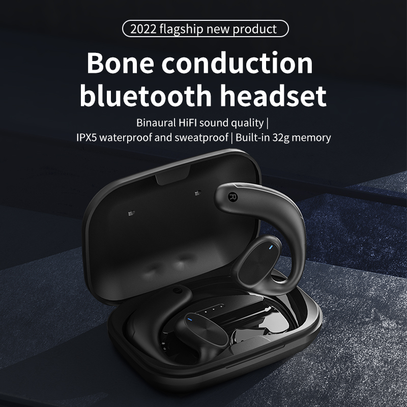 X6 Bluetooth Eorphones 스포츠 무선 헤드셋 Earhook 50 공기 뼈 전도 원리 스포츠 이어폰을위한 스테레오 헤드폰 3463136