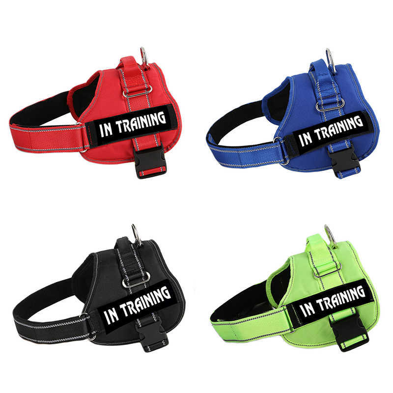 Hundhalsar Leases Justerbar nylon Harness Reflekterande krage Personlig liten medium stor väst T221212