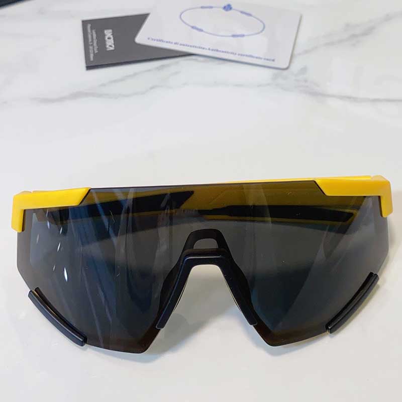 Luxe ontwerper zonnebril Occhiali linea Rossa Impavid bandbreedte Voorkant van de voorkant Actieve geometrie zonnebril voor mannen en vrouwen Holiday305D