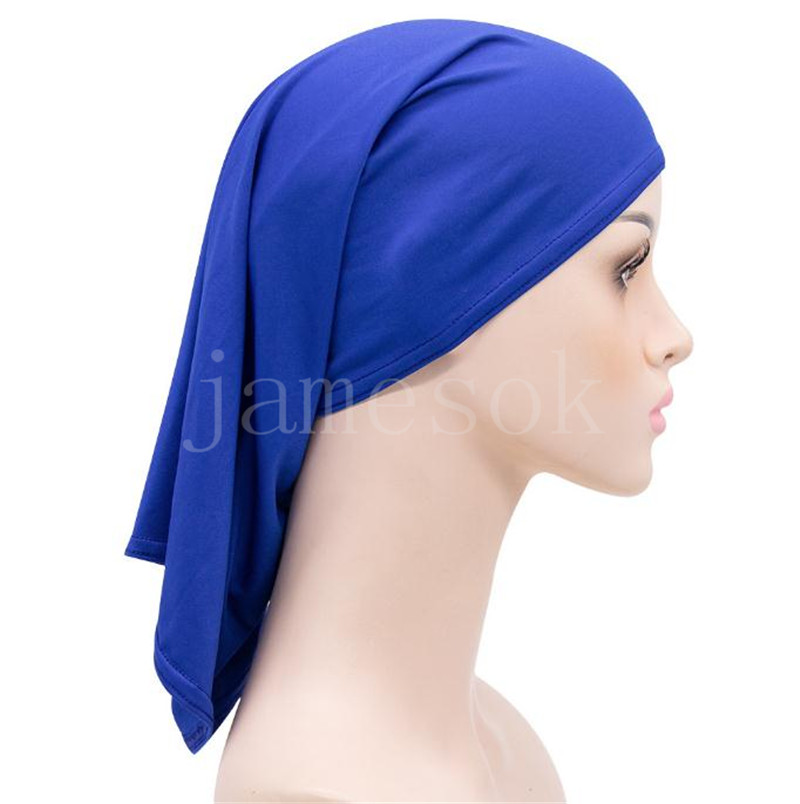 Man Womans Spandex Dreadlock Hat Under Scarf Hijab Tube Turban Solid Color Headgear Stretch Lock Horror Hat de921