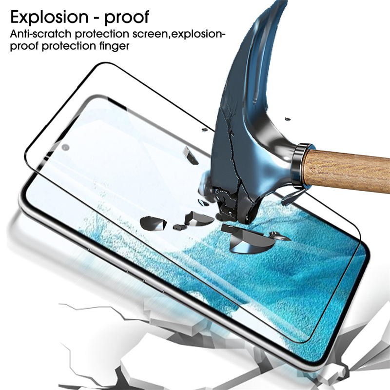 Protetor de tela de vidro temperado com desbloqueio de impressão digital para Samsung Galaxy S23 S22 S21 Plus S20 S10 4G 5G