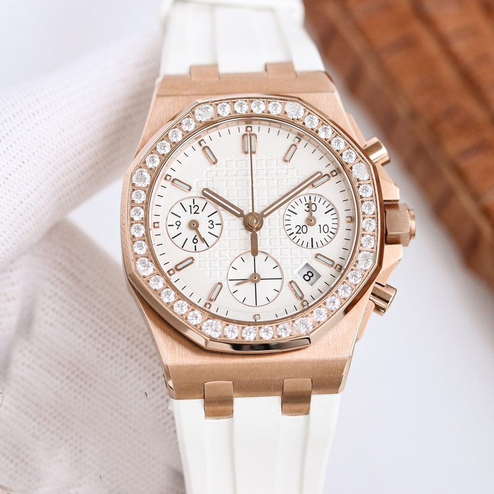 النساء يشاهد الحركة الميكانيكية التلقائية ساعات 37 ملم مع Diamonds Ladies Business Wristwatches Montre de Luxe275o