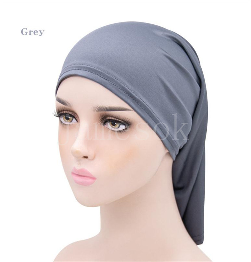 Man Womans Spandex Dreadlock Hat Under Scarf Hijab Tube Turban Solid Color Headgear Stretch Lock Horror Hat de921